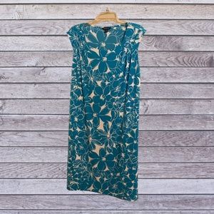 White and Blue Floral Dress